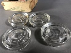 画像4: 1950's "Anchor Hocking" Glass Furniture Caster Cups 【Dead-Stock】  (4)