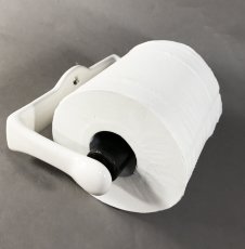 画像4:  1920-40's "Enamel Cast Iron" Toilet Paper Holder (4)