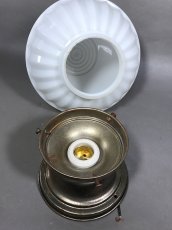 画像5:  1920-30's "Milk Glass" School House Ceiling Light  (5)