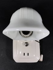 画像7: 1930-40's Art Deco Porcelain Bathroom Lamp (7)