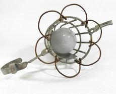 画像6: Early-1930's  Porcelain Pull-Chain Socket w/ Steel TroubleLight Cage w/ Hooks (6)