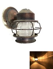 画像1: 1930's "Shabby" Caged Porch Lamp (1)