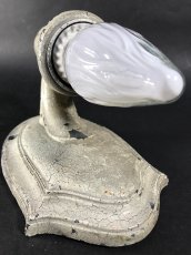 画像6: 1920's Art Deco "Shabby" Cast Metal Candle Lamp (6)