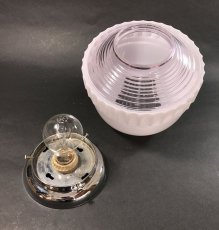 画像6:  1940-Early 1950's Milk Glass "Art Deco" Ceiling Light  (6)