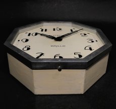 画像9: 1930's French "BRILLIE" Octagon Wall Clock (9)