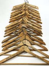 画像1: 18-sets "Advertising" Wood Hangers (1)