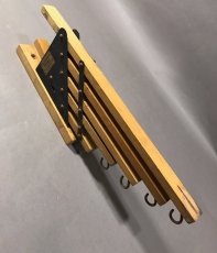 画像4: 1920-30's "Holds more Hanger" Wood＆STEEL Folding Hanger (4)