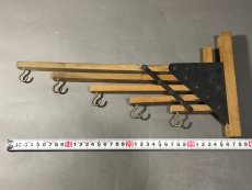 画像7: 1920-30's "Holds more Hanger" Wood＆STEEL Folding Hanger (7)