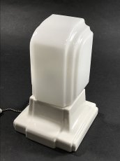 画像6: 1930's Art Deco "Porcelain＆Milk Glass" Bathroom Lamp (6)