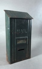 画像2: 1940's "STREAMLINE" Steel Wall Mount Mail Box (2)