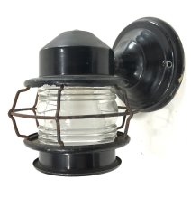 画像3: 1940's "Black Shabby" Caged Porch Lamp (3)