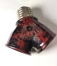 画像1: 1930-40’s 【BEAVER】Marble Bakelite Double Socket Splitter (1)