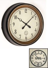 画像1: 1920's "Black＆Wood" Large Gallery Wall Clock  (1)