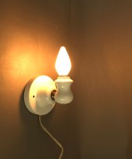 画像2: 1920's "Art Deco" Porcelain Candle Lamp  【ダメージあり】 (2)