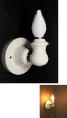 画像1: 1920's "Art Deco" Porcelain Candle Lamp  【ダメージあり】 (1)