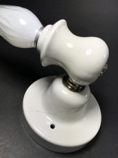 画像3: 1920's "Art Deco" Porcelain Candle Lamp  【ダメージあり】 (3)