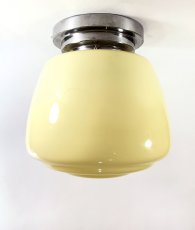 画像4:  1930-40's German-Deco "Beehive" Glass Ceiling Light  (4)