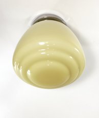 画像3:  1930-40's German-Deco "Beehive" Glass Ceiling Light  (3)