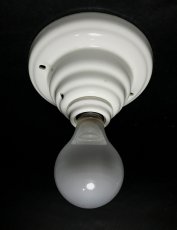 画像3: 1930-40's Art Deco Porcelain "Bare Bulb" Light (3)
