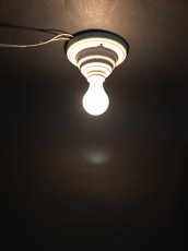 画像5: 1930-40's Art Deco Porcelain "Bare Bulb" Light (5)