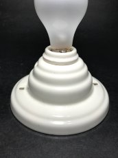 画像2: 1930-40's Art Deco Porcelain "Bare Bulb" Light (2)