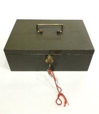 画像2: 1930-40's "ASCO NEW YORK" Steel Cash Box with Key (2)