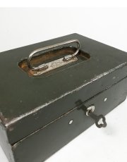 画像1: 1940's "ASCO NEW YORK" Steel Safety mini Box with Key (1)