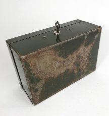 画像6: 1940's "ASCO NEW YORK" Steel Safety mini Box with Key (6)