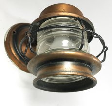 画像5: 1940's "Caged" Brass Porch Lamp  (5)