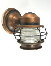 画像2: 1940's "Caged" Brass Porch Lamp  (2)