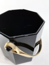 画像8: 1980's French “Black Glass” Ice Bucket  (8)