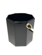 画像2: 1980's French “Black Glass” Ice Bucket  (2)