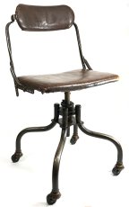 画像1: 1930-40's "Machine age" Swivel Desk Chair (1)