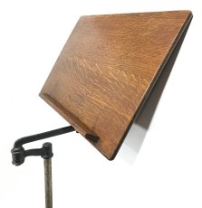 画像19: ☆ 1910's “Cast Iron” Pivoting Swing Arm Book Stand ☆ (19)