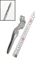 画像5: 1920-40's "Art Deco Nude Lady" Aluminum Letter Opener (5)