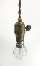 画像2: 1940's "Bare bulb" Brass Pendant Lamp【B22】 (2)