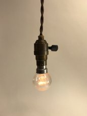 画像3: 1940's "Bare bulb" Brass Pendant Lamp【B22】 (3)