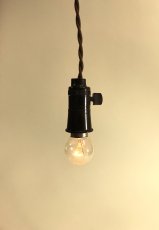 画像2: 1950-60's "Bare bulb" Bakelite Pendant Lamp【B22】 (2)