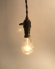 画像4: 1940's "Bare bulb" Brass Pendant Lamp【B22】 (4)