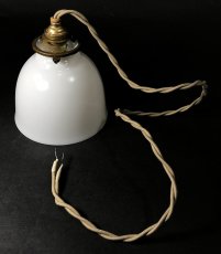 画像3: 1930-40's Art Deco "Milk Glass Shade" Pendant Lamp (3)