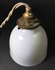 画像5: 1930-40's Art Deco "Milk Glass Shade" Pendant Lamp (5)