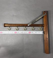 画像9: 1920's  "Wood＆Seel" Wall Mount Folding Hanger Rack (9)