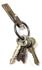 画像1: Early-1920's Brass "BELT CLIP" with Key Ring (1)