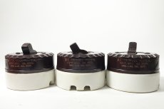 画像7: Early-1950's "G.E.Co." Bakelite × Porcelain Switch  【Dead-Stock 3個セット】 (7)