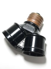 画像1: 1910-20’s 【HEMCO】Bakelite Double Socket Splitter (1)