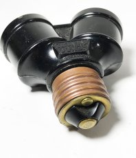 画像4: 1910-20’s 【HEMCO】Bakelite Double Socket Splitter (4)