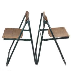 画像19: 1940-50's ☆BIENAISE☆ Folding Chair 【２脚セット】 (19)