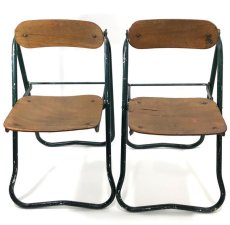 画像12: 1940-50's ☆BIENAISE☆ Folding Chair 【２脚セット】 (12)