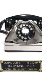 画像1: - 実働品 -  1940's U.S.ARMY Chromed Telephone ☆ ROYAL CHROME ☆ ☆ バックプレート付き ☆ (1)