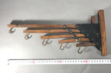 画像9: 1920-30's "Holds more Hanger" Wood＆STEEL Folding Hanger (9)